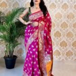 Soft Silk Banarasi Saree with Contrast Border