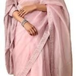 Saree Trends Women's Faux Georgette ready to wear Frill saree with unstitched blouse